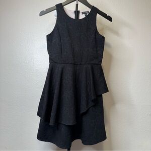 Ava & Yelly Tween Textured Tiered Dress in Black Size 12